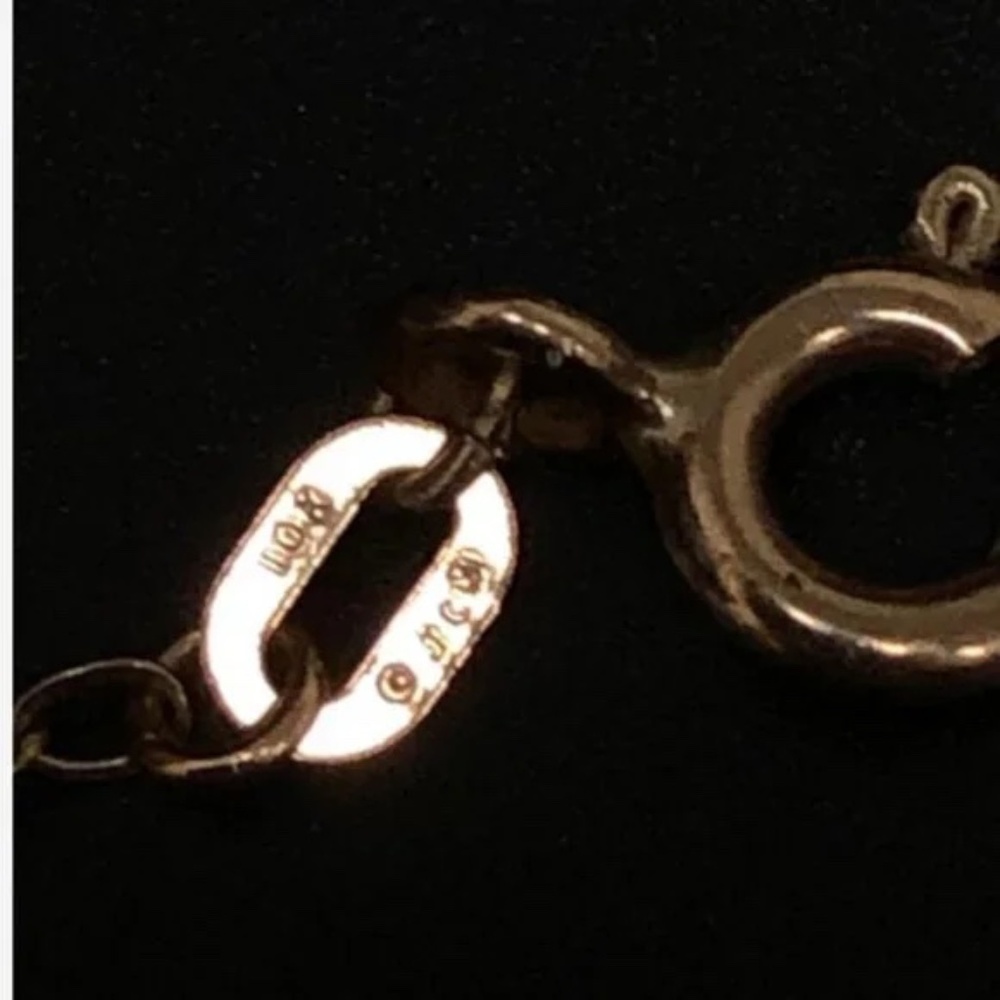 10K Yellow Gold Dolphin Ankle Bracelet .92grams weight - Picture 4 of 4